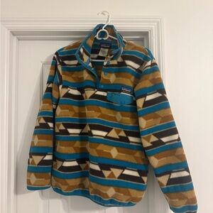 Patagonia Synchilla Blue and Brown Fleece
